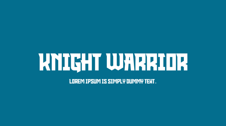KNIGHT WARRIOR Font