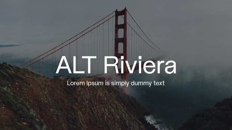 ALT Riviera Font Family