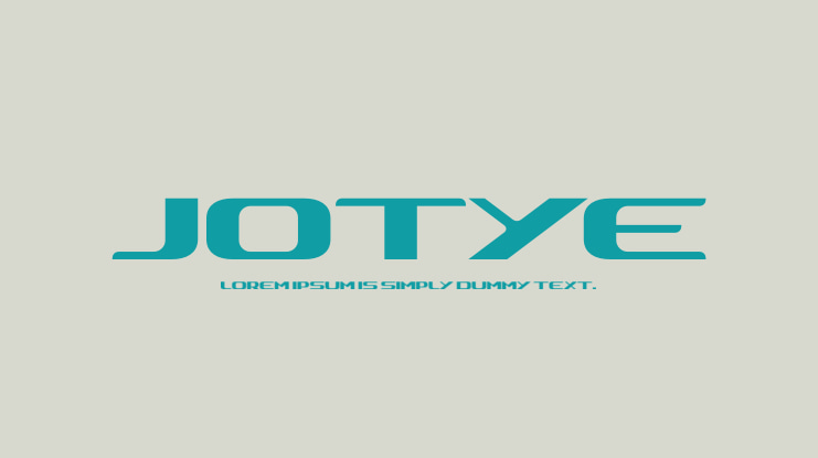 Jotye Font Family