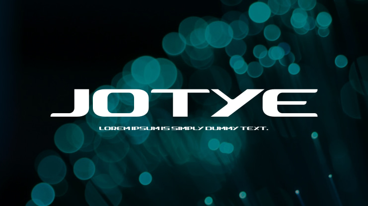 Jotye Font Family