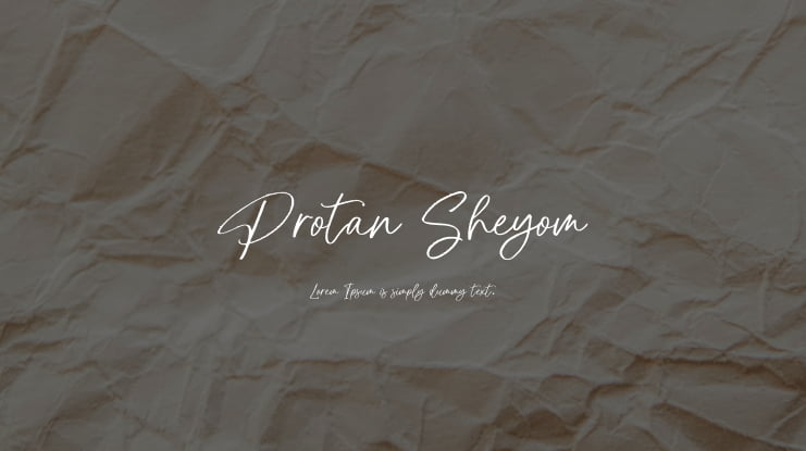 Protan Sheyom Font