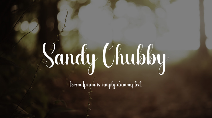 Sandy Chubby Font