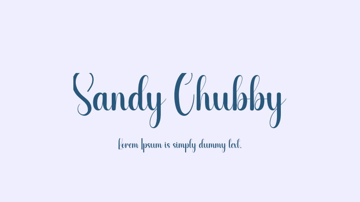 Sandy Chubby Font