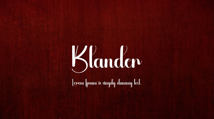 Blander Font