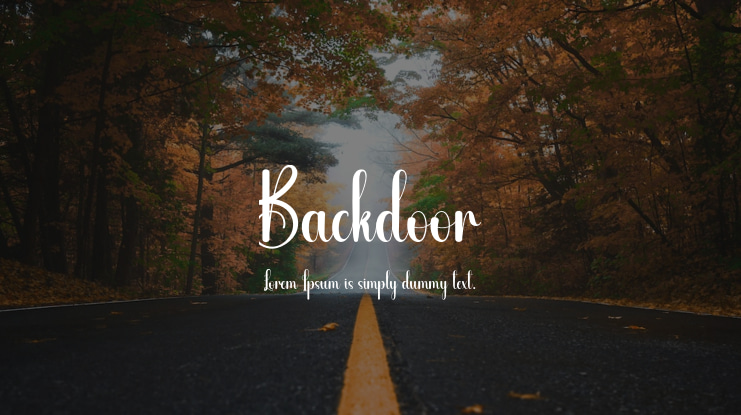 Backdoor Font