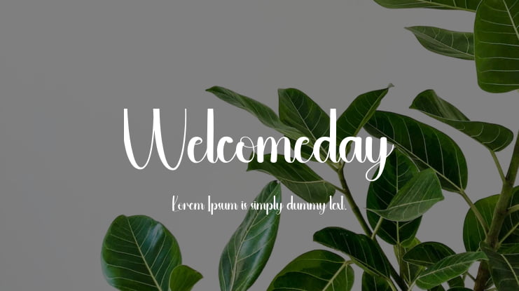 Welcomeday Font