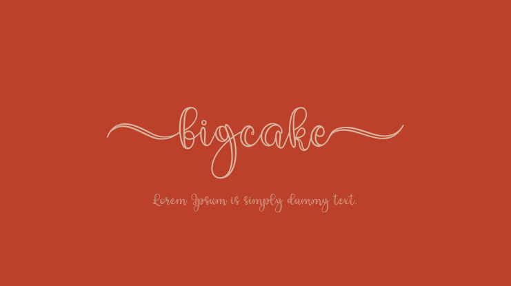Bigcake Font