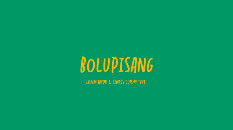 Bolupisang Font