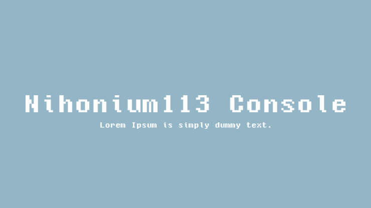 Nihonium113 Console Font Family
