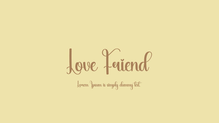 Love Friend Font