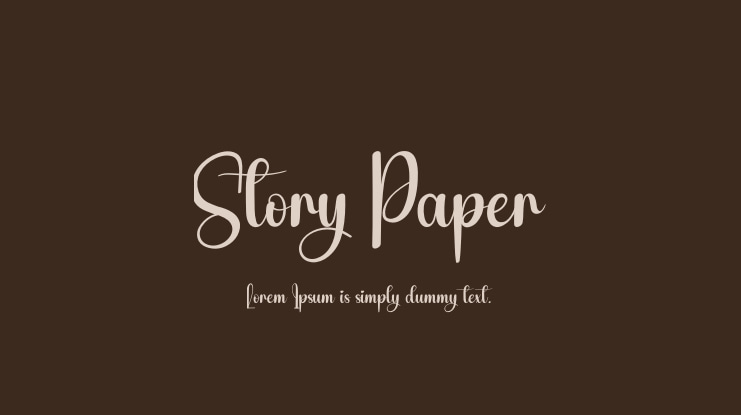 Story Paper Font