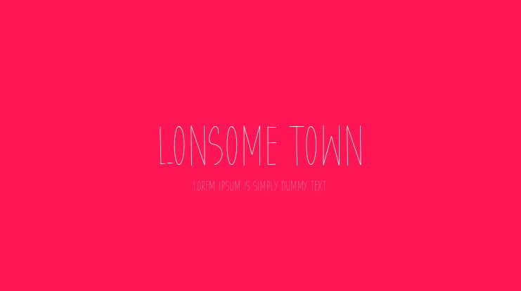 Lonsome Town Font