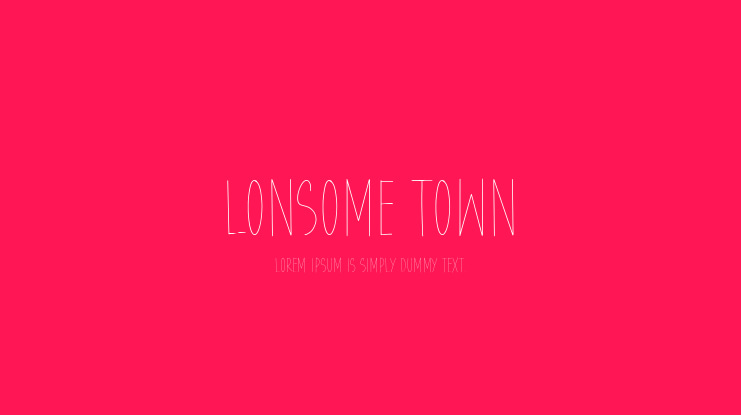 Lonsome Town Font