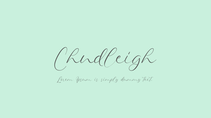Chudleigh Font