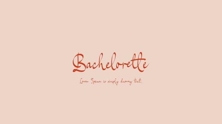 Bachelorette Font