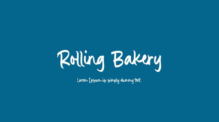 Rolling Bakery Font