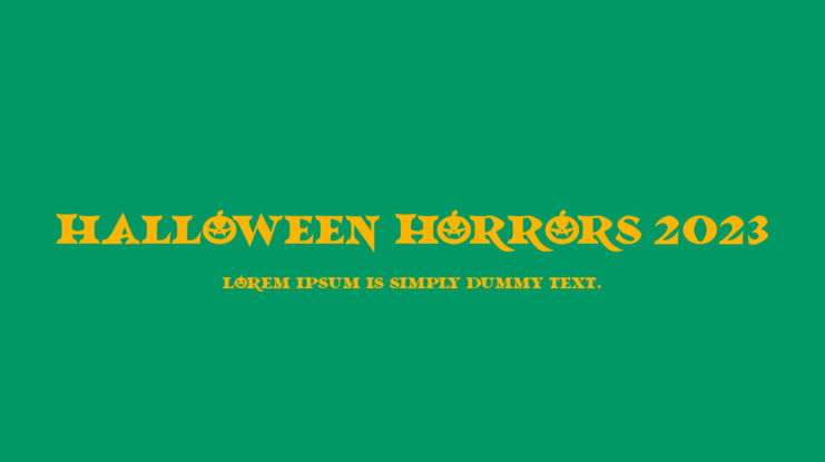 Halloween Horrors 2023 Font Family