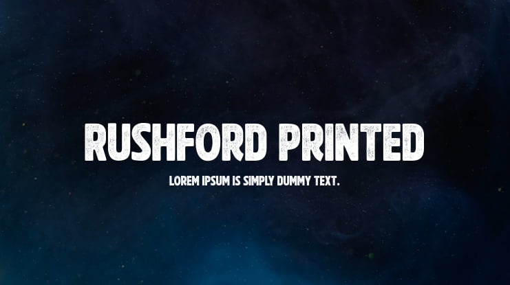 Rushford Printed Font