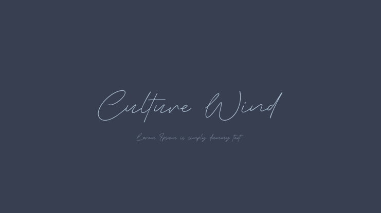Culture Wind Font