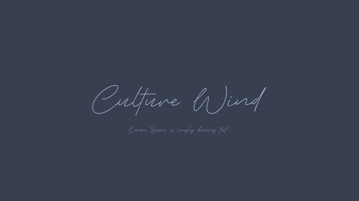 Culture Wind Font