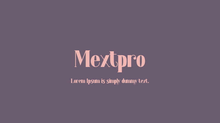 Mextpro Font Family