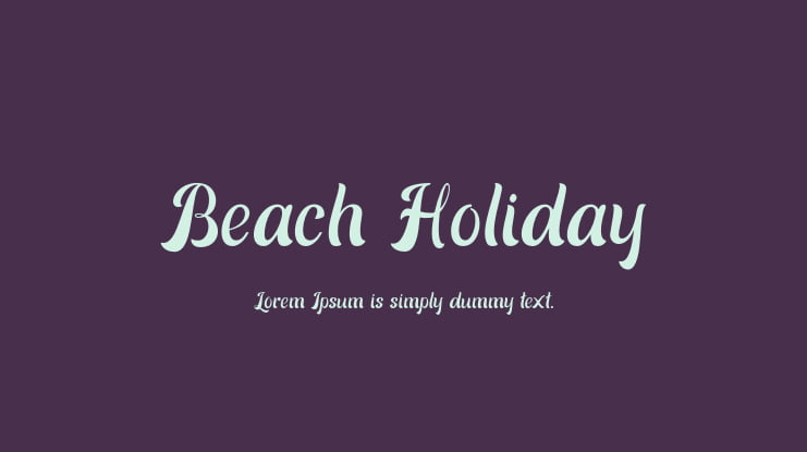 Beach Holiday Font