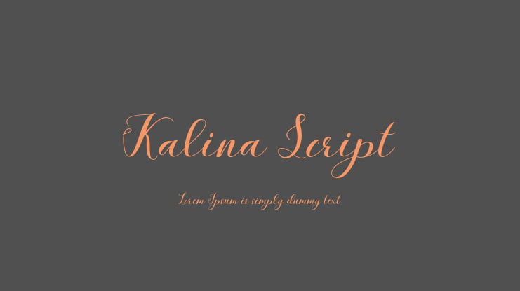 Kalina Script Font