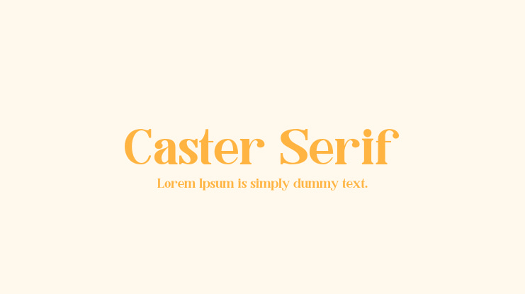 Caster Serif Font