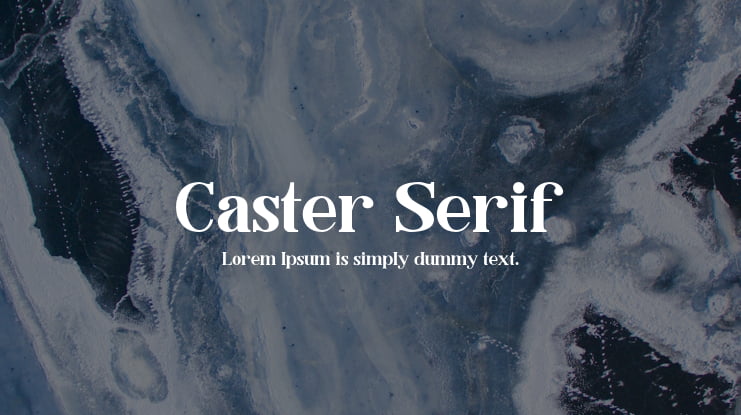 Caster Serif Font