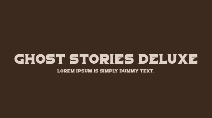 Ghost Stories Deluxe Font Family