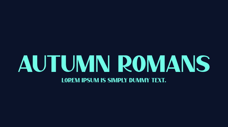 Autumn Romans Font