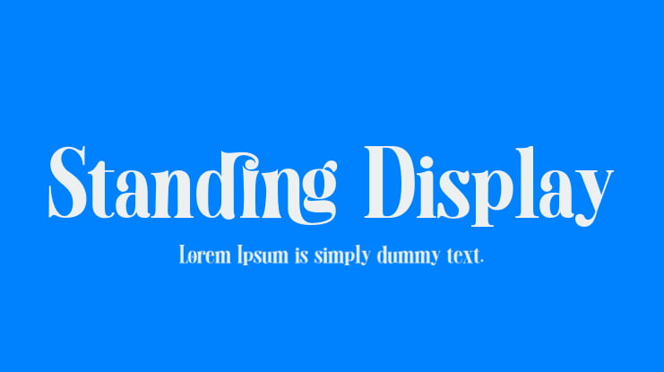Standing Display Font