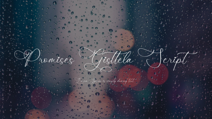 Promises Gisttela Script Font Family