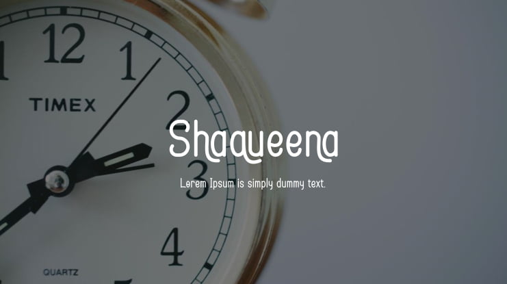 Shaqueena Font Family