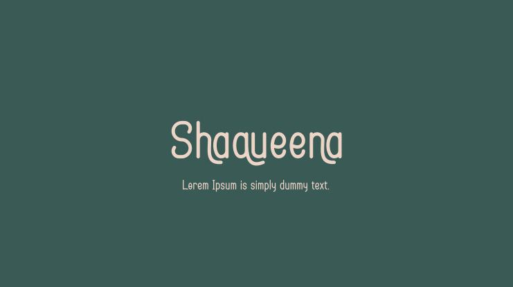Shaqueena Font Family