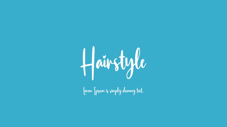 Hairstyle Font
