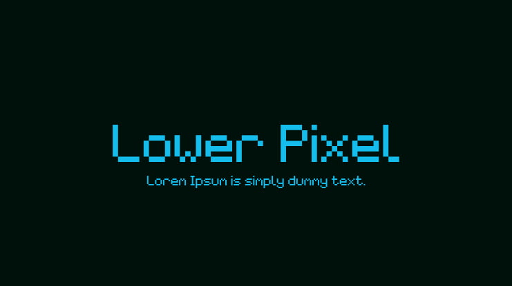 Lower Pixel Font