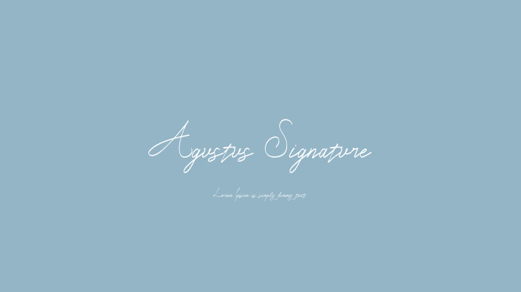 Agustus Signature Font