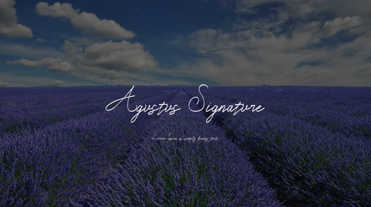 Agustus Signature Font