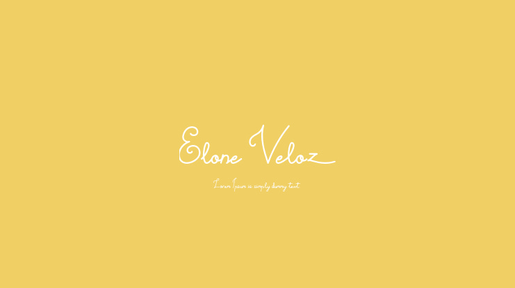 Elone Veloz Font
