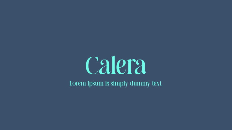 Calera Font