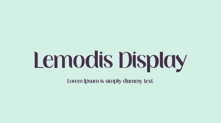 Lemodis Display Font