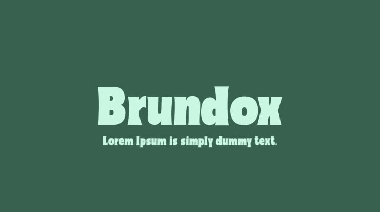 Brundox Font