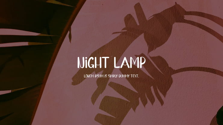 Night Lamp Font