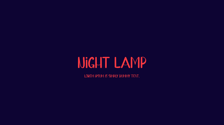 Night Lamp Font