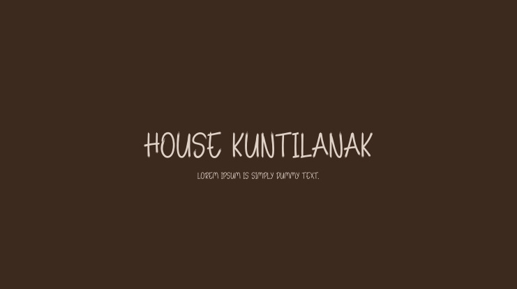 House Kuntilanak Font