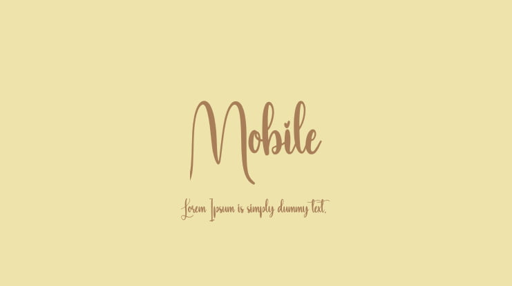 Mobile Font