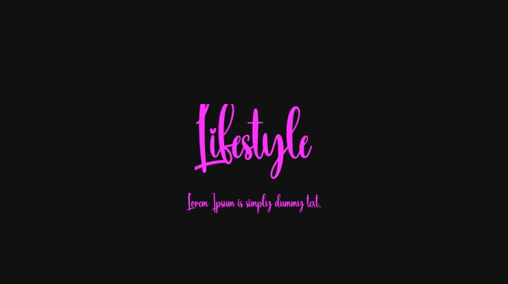 Lifestyle Font