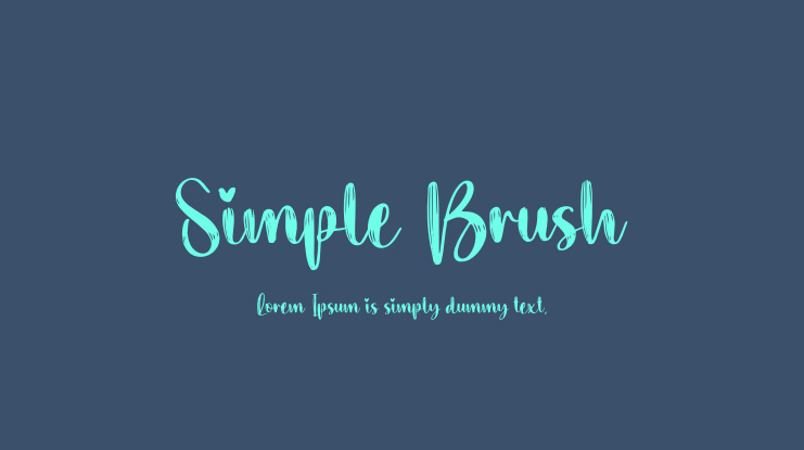 Simple Brush Font