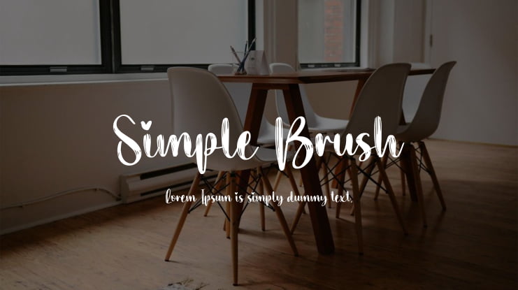 Simple Brush Font
